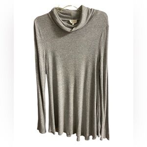 Deletta‎ Gray Knit Top tunic turtleneck Large